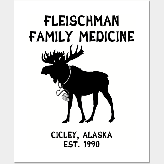 Fleischman Family Medicine Moose Cicely Northern Exposure Wall Art by SonnyBoyDesigns